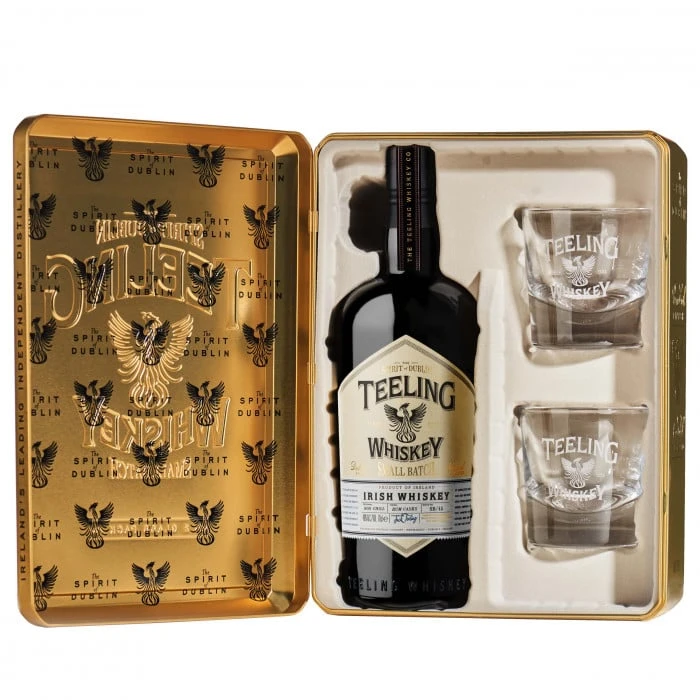 Teeling Small Batch Gold Gift Tin With 2 Glasses 1 Teeling Small Batch Gold Gift Tin With 2 Glasses